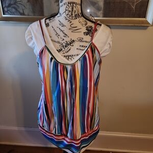 Swimsuits for All Lightweight Scoop Neck Blouson Tankini Top